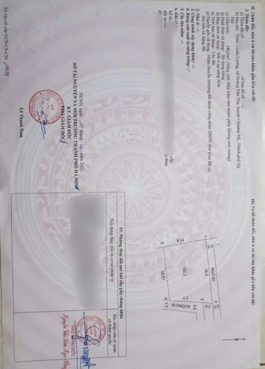 180m full thổ cư hoàng văn thụ CM -HN đường ô tô giá 1x tỷ