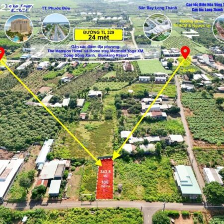 Chính chủ Bán Đất nền Bà Rịa Vũng Tàu 349,3 m2, vuông vức, sổ đẹp gần biển