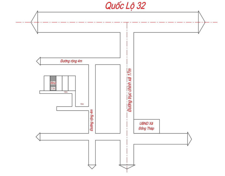 Chính chủ bán 42,7m2 sổ đỏ, gần Vành đai 4, giá rẻ 45tr 1m2