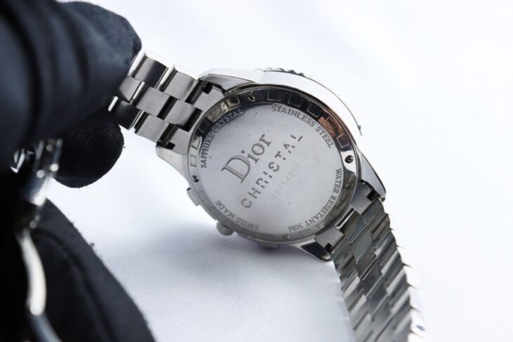 Đồng Hồ Nam Christian Dior 6 Kim Chronograph / Dây Đính Đá Sapphire – Fullbox ( Size 38mm)