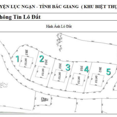 Cấn Bấn 5 lô biệt thự F0 tại Kiên Thành- Lục Ngạn -Bắc Giang.
