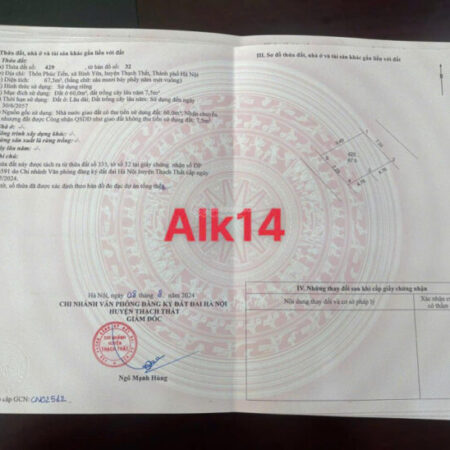 Chính chủ cần bán lô đất 2 mặt tiền: Cơ hội sinh lời cao!