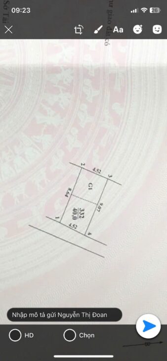40M2 ĐẤT NGỌC TRỤC – TỐ HỮU – NAM TỪ LIÊM – 2 THOÁNG – NGÕ 2.5M – CHỈ 150TR/M2 (TL)