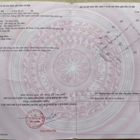 Bán đất 2197 mét mặt tiền đường Vĩnh Hòa 70, Phú Giáo, Bình Dương