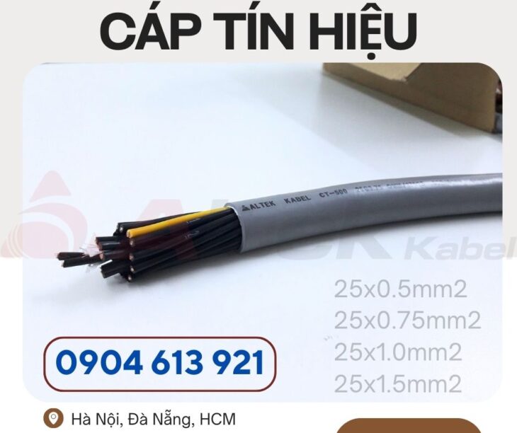 Cáp điện 25 lõi, cáp tín hiệu 25×1.0mm Altek Kabel