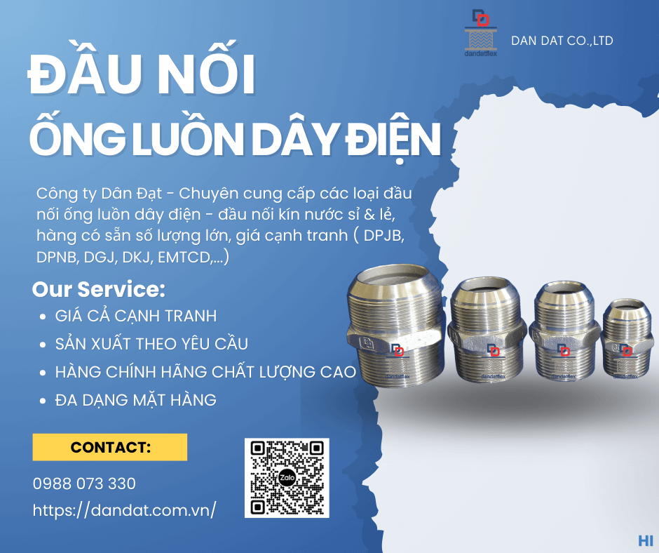 Đầu nối ống luồn dây điện, Phụ kiện ống luồn dây điện, Ống luồn dây điện bọc nhựa bọc lưới inox