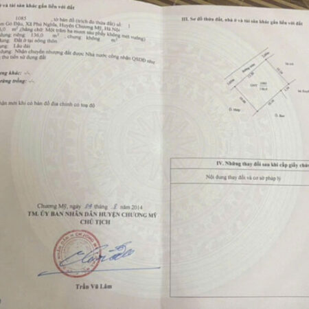 bán đất phú nghĩa 136m full thổ cư