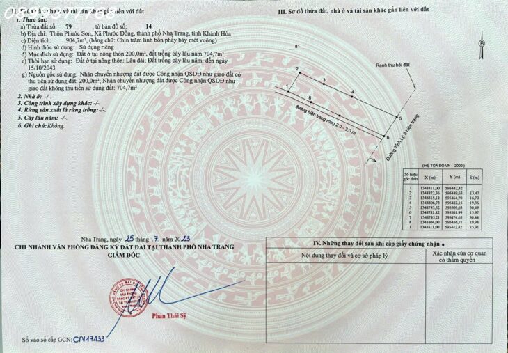 Bán gấp lô đất mặt tiền Tỉnh lộ 3 Phước Đồng Nha Trang