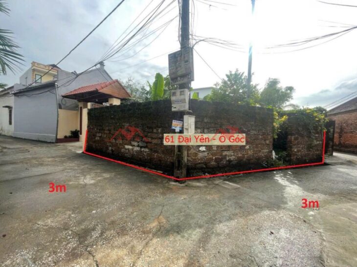 GIÁ 1,9 TỶ ĐẤT ĐẠI YÊN-CHƯƠNG MỸ D/T:61M