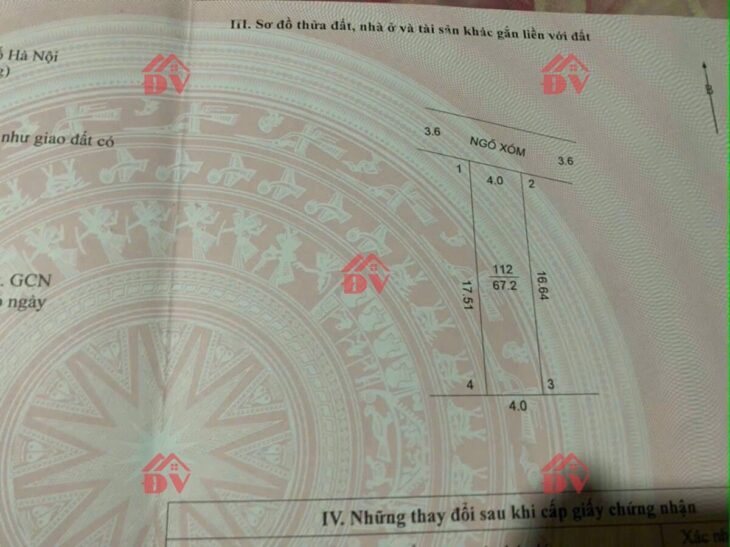 GIÁ 1,760 TỶ ĐẤT ĐẠI YÊN-CHƯƠNG MỸ D/T:67,2M