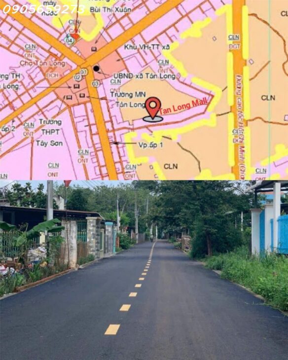 BÁN GẤP LÔ ĐẤT 250m2 TÂN LONG – PHÚ GIÁO 370triệu mua được công chứng ngay – cao tốc Hồ Chí Minh –