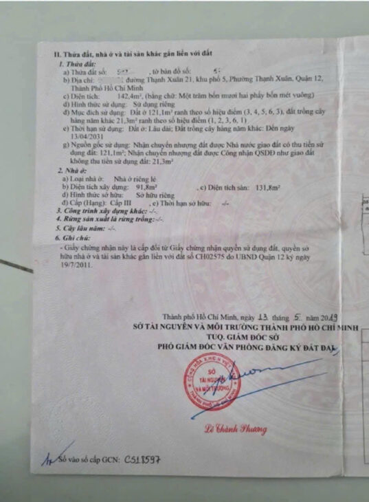 Nhanh tay săn ngay nhà diện tích khủng 142m2 – ngay chơ Minh phát Q12 – 2 TẦNG – 3PN – chỉ nhỉn 4