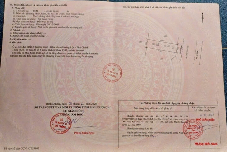 Bán đất tại Khu nhà ở Hoàng Lộc, Phú Chánh, Tân Uyên Mặt tiền 4.5m, thuận lợi cho việc kinh doanh