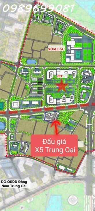 Bán đất đấu giá điểm X5 Trung Oai, Tiên Dương , Đông Anh _ Mặt đường Cao Lỗ