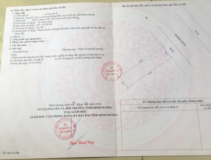 ĐẤT MẶT TIỀN ĐƯỜNG GS2 GẦN BIGC DĨ AN- 81M2- GIÁ 6.5 TỶ.