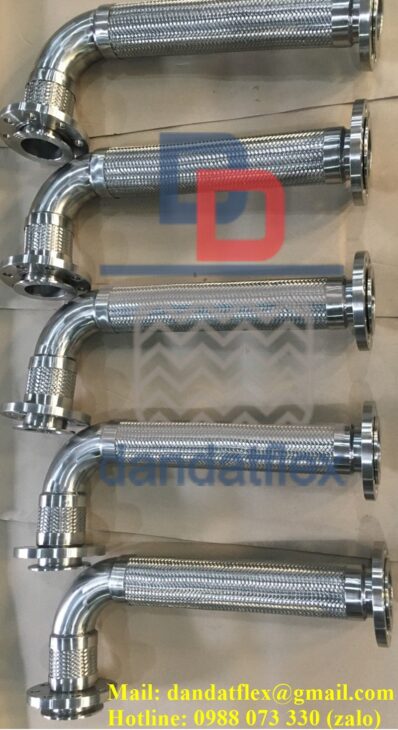 Khớp Nối Chống Rung, Khớp Nối Mềm Inox 304 Nối Bích, Khớp Chống Rung DN100, Ống chống rung