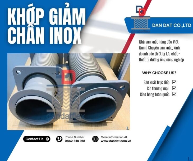 Khớp nối mềm inox chống rung, Ống xả mềm ô tô, Ống thép chôn bê tông, Bô chống rung, Ống mềm inox