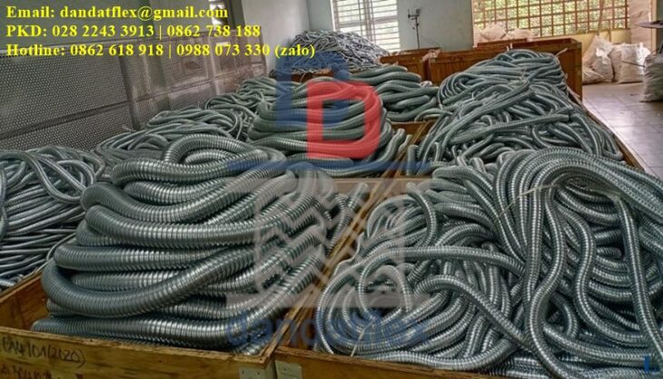 Ống ruột gà, Ống ruột gà lõi thép, Ống ruột gà lõi thép bọc nhựa, Ống luồn dây điện bọc inox 304