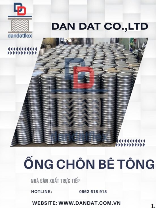 Ống bê tông, Ống thép chôn bê tông DN80, Ống mềm chịu nhiệt đàn hồi, Ruột gà sắt lõi thép dày 0.6mm
