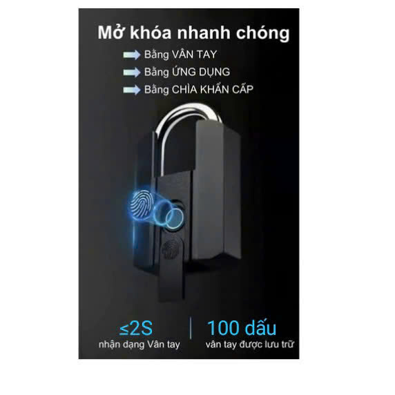 Ổ khóa vân tay JIALOCK chống cắt , điều khiển từ xa Bluetooth, Khóa thông minh chống nước