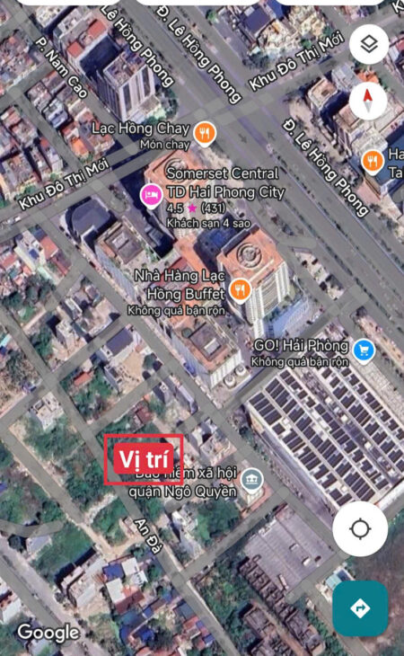 Đất lô 20 Lê Hồng Phong, DT 40m, Tây Bắc – Giá 115 tr/m – sau BigC