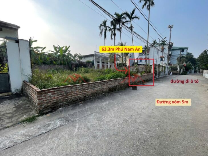 SIÊU PHẨM GIÁ 1,5 TỶ ĐẤT TẠI PHÚ NAM AN-CHƯƠNG MỸ D/T:63,3M