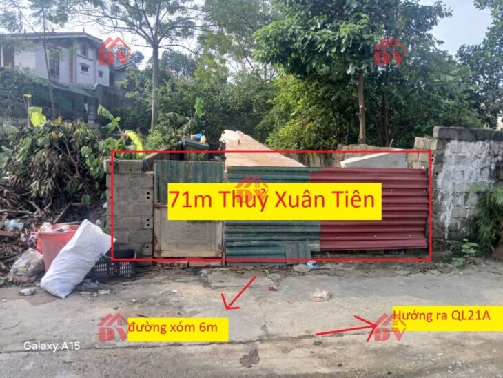 SIÊU PHẨM GIÁ 1,350 TỶ ĐẤT TẠI THỦY XUÂN TIÊN-CHƯƠNG MỸ D/T:71M