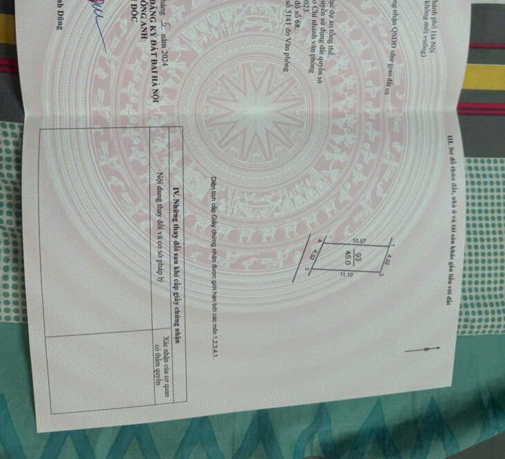 BÁN ĐẤT UY NỖ, ĐÔNG ANH, HÀ NỘI, 45M2, MT 4,32M. GIÁ 3.015 TỶ.