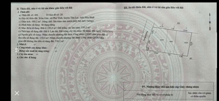 ĐẤT ĐẸP – GIÁ TỐT – Vị Trí Đắc Địa Tại Xóm Giác, Xã Phú Vinh, Huyện Tân Lạc, Tỉnh Hoà Bình