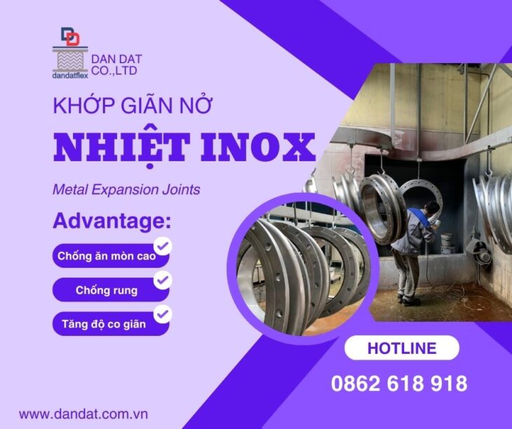 Khớp nối giãn nở inox pasty – Khớp giãn nở bằng vải chịu nhiệt – Khớp nối giãn nở mặt bích