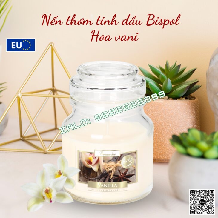 Hũ nến thơm cao cấp nhập khẩu Châu Âu BISPOL 120g, thơm phòng, thư giãn, hỗ trợ khử mùi