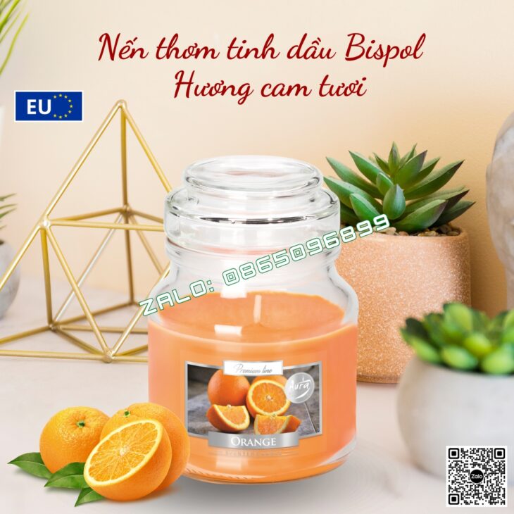 Hũ nến thơm cao cấp nhập khẩu Châu Âu BISPOL 120g, thơm phòng, thư giãn, hỗ trợ khử mùi