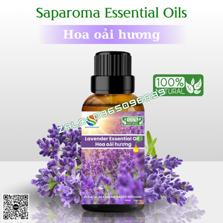 LỌ 50ML TINH DẦU THIÊN NHIÊN CAO CẤP SAPAROMA, THƠM PHÒNG, HỖ TRỢ KHỬ MÙI, THƯ GIÃN, GIẢM STRESS