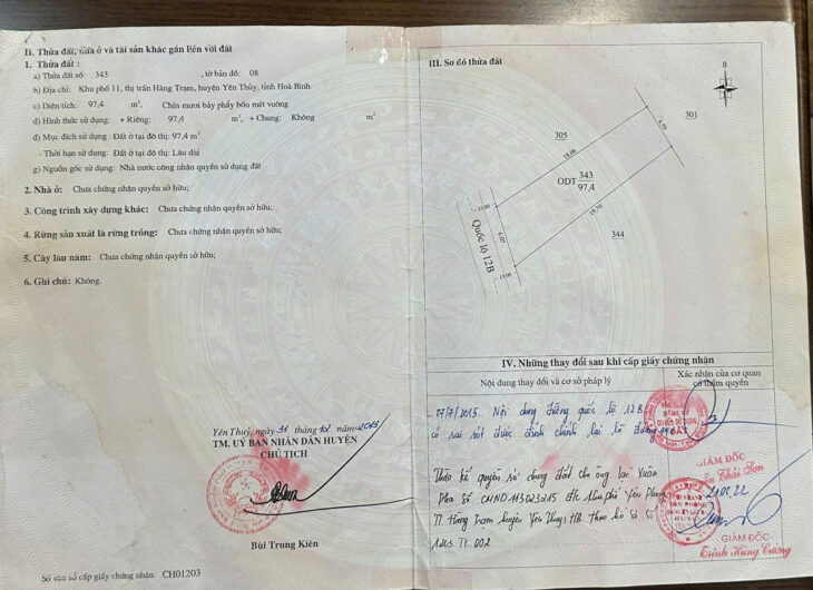 ĐẤT ĐẸP – GIÁ TỐT – Vị Trí Đắc Địa Tại Trung tâm ngã ba Thị trấn Hàng Trạm, Huyện Yên Thủy, Tỉnh