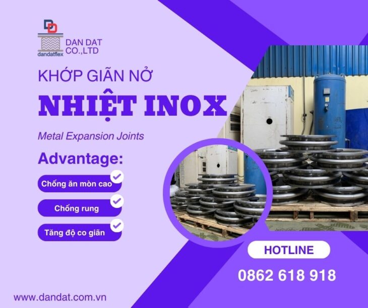 Khớp nối giãn nở inox pasty – Khớp giãn nở bằng vải chịu nhiệt – Khớp nối giãn nở mặt bích