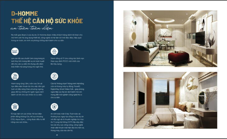 Căn 2PN 70m2 giá 4.5 tỷ (bao hết) D-HOMME Hồng Bàng, Q6