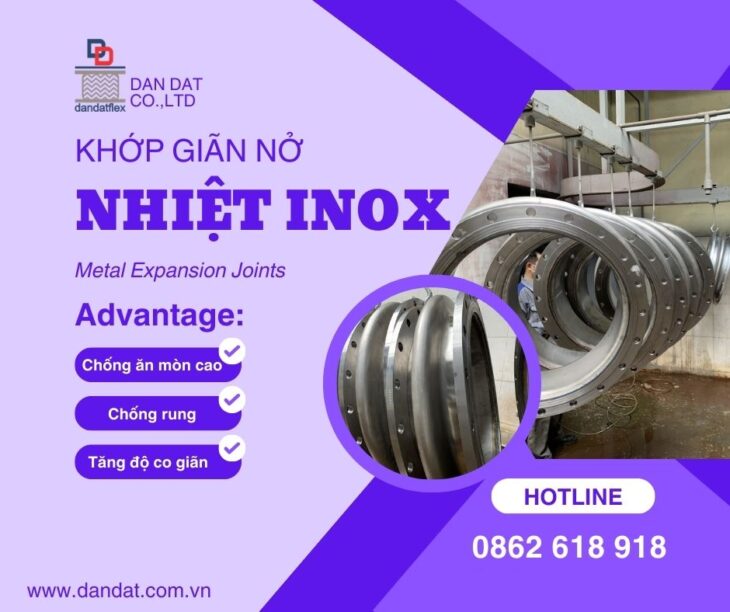 Khớp nối giãn nở inox pasty – Khớp giãn nở bằng vải chịu nhiệt – Khớp nối giãn nở mặt bích