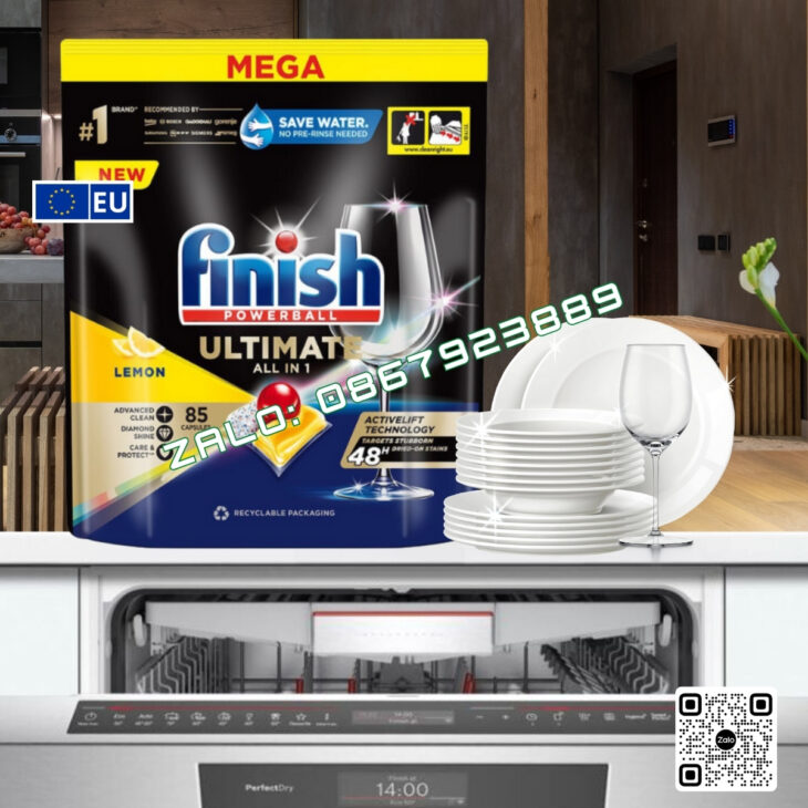 VIÊN RỬA BÁT HÀNG CHÍNH HÃNG CHÂU ÂU FINISH ULTIMATE ALL IN 1 – PHIÊN BẢN CAO CẤP SỨC MẠNH 14X