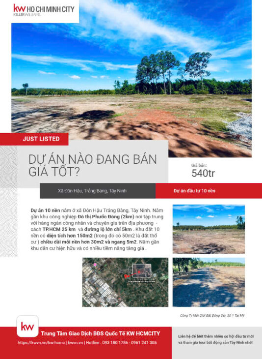 🔥CƠ HỘI SỞ HỮU ĐẤT NỀN GÒ DẦU, TÂY NINH – GIÁ CHỈ 540 TRIỆU – ĐẦU TƯ SINH LỜI CAO!