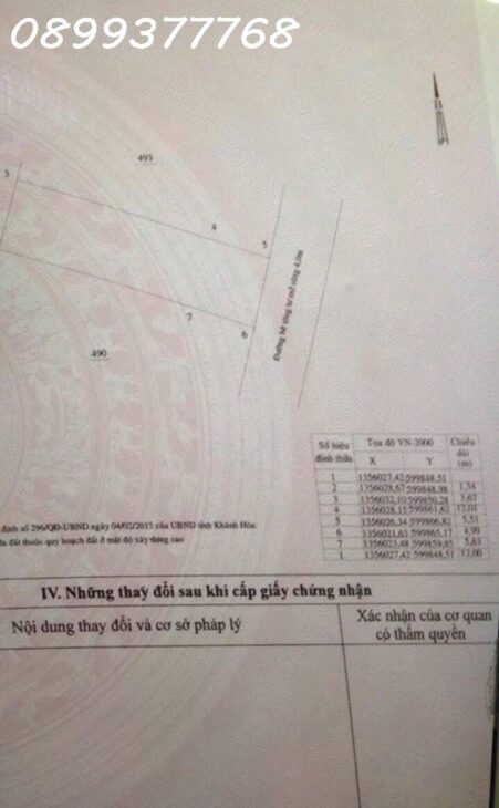 Bán lô đất hẻm đường Gò Cây Sung Vĩnh Hiệp Nha Trang
