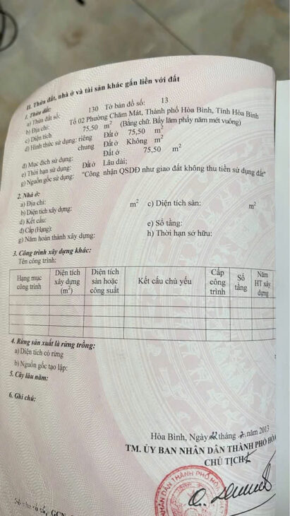 ĐẤT ĐẸP – GIÁ TỐT – Vị Trí Đắc Địa Tại Tổ 2 Phường Chăm Mát, Thành phố Hoà Bình, Tỉnh Hoà Bình