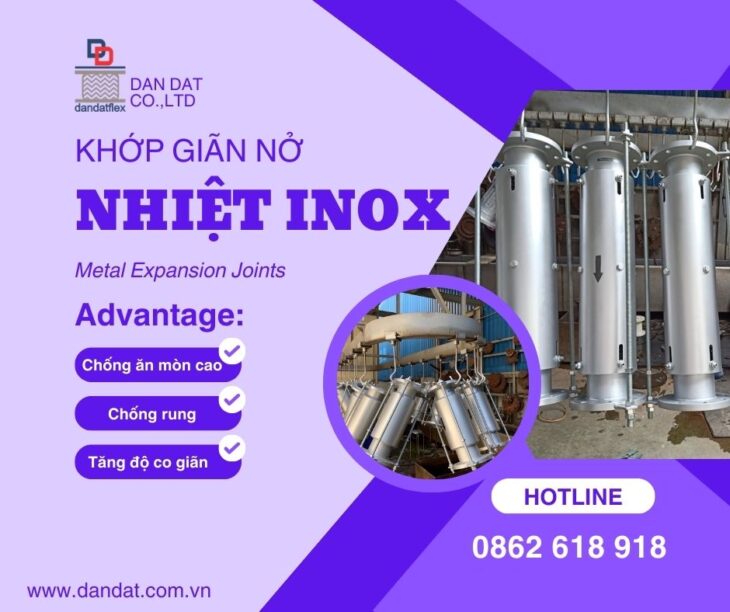 Khớp nối giãn nở inox pasty – Khớp giãn nở bằng vải chịu nhiệt – Khớp nối giãn nở mặt bích