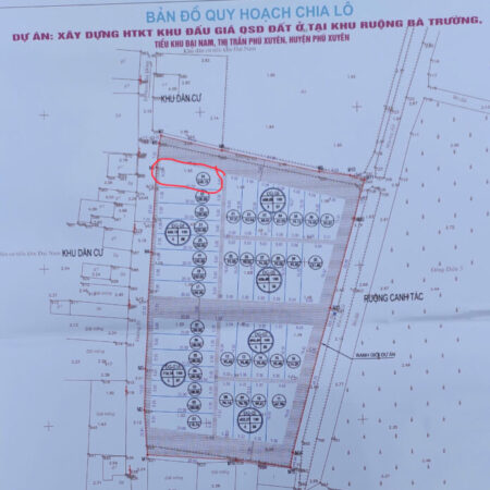 ĐẤT ĐẸP – GIÁ TỐT – Vị Trí Đắc Địa Tại Lô góc đấu giá ruộng Bà Trường, Tiểu khu Đại Nam, Thị Xã Phú