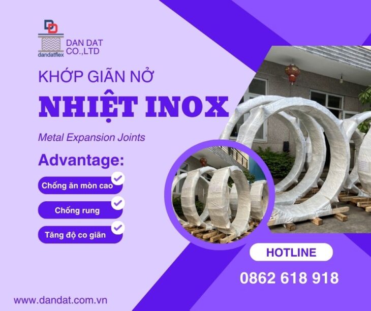 Khớp nối giãn nở inox pasty – Khớp giãn nở bằng vải chịu nhiệt – Khớp nối giãn nở mặt bích