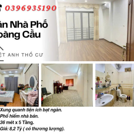 Bán nhà Phố Hoàng Cầu, Tự Xây Chắc Chắn, Gần Ô tô, 36mx5T, Giá: 8.2 Tỷ, Lh: 0396935190.