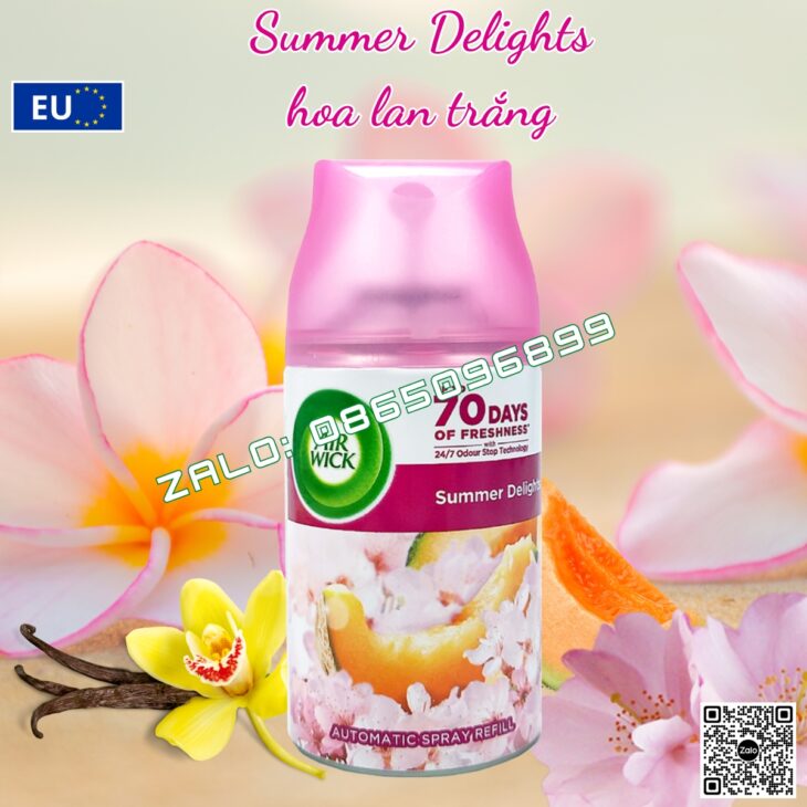 BÌNH XỊT TINH DẦU THIÊN NHIÊN AIR WICK 250ml, THƠM PHÒNG, HỖ TRỢ KHỬ MÙI, NHẬP KHẨU CHÂU ÂU