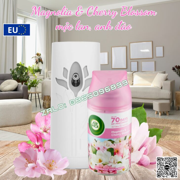 BỘ TINH DẦU XỊT TỰ ĐỘNG AIR WICK 250ML NHẬP KHẨU CHÂU ÂU, THƠM PHÒNG, HỖ TRỢ KHỬ MÙI, THƯ GIÃN