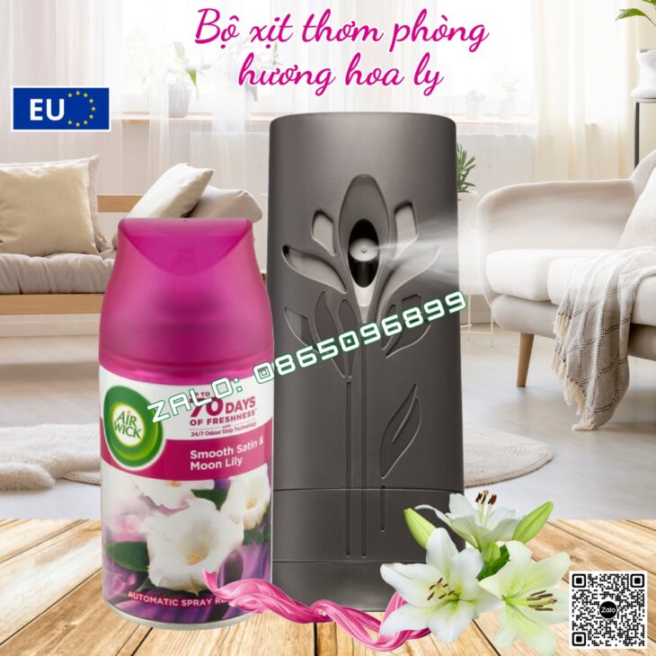 BỘ TINH DẦU XỊT TỰ ĐỘNG AIR WICK 250ML NHẬP KHẨU CHÂU ÂU, THƠM PHÒNG, HỖ TRỢ KHỬ MÙI, THƯ GIÃN