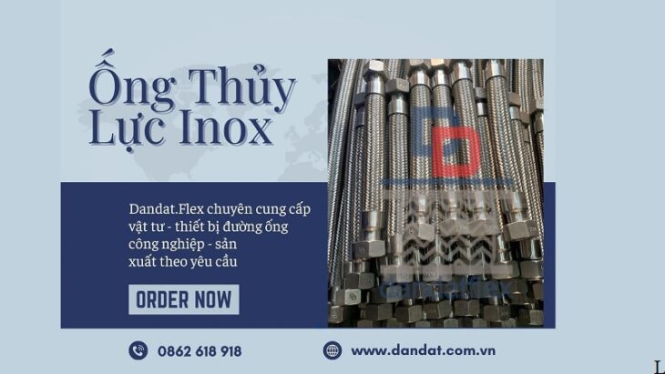 Ống nối mềm inox, khớp nối mềm inox nối ren, ống thủy lực, dây tuy ô thủy lực, ống mềm cao su