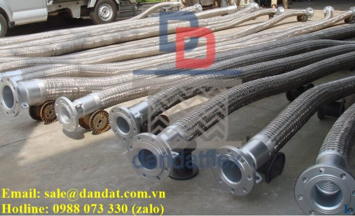 Khớp nối chống rung, khớp chống rung máy bơm, khớp nối mềm inox mặt bích, khop noi mem inox